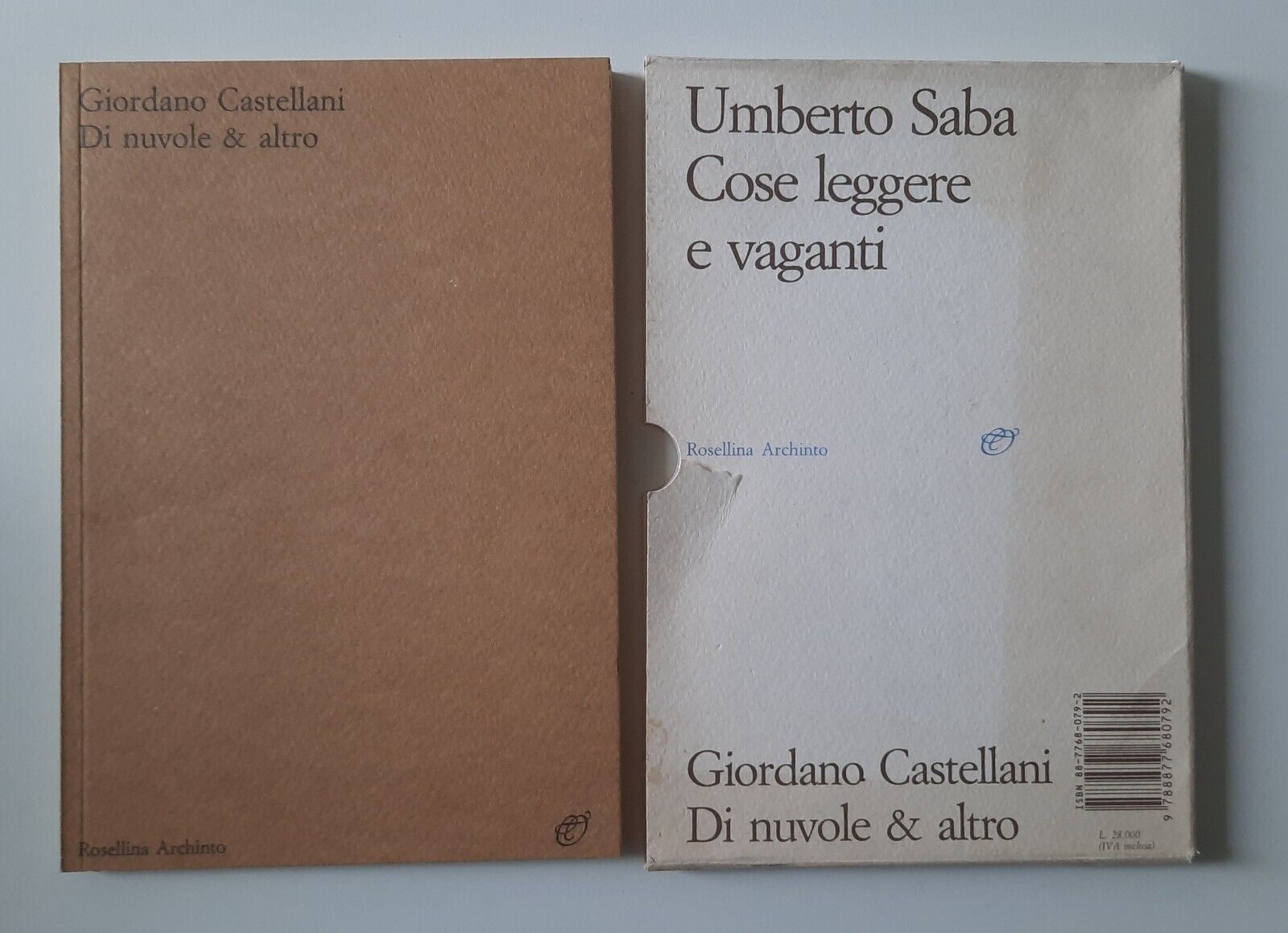 UMBERTO SABA COSE LEGGERE E VAGANTI G. CASTELLANI DI NUVOLE …