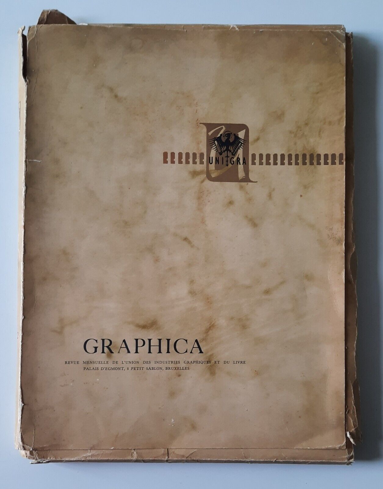 VERBEKE GRAPHICA REVUE MENSUELLE DE L'UNION INDUSTRIES GRAPHIQUE 1952