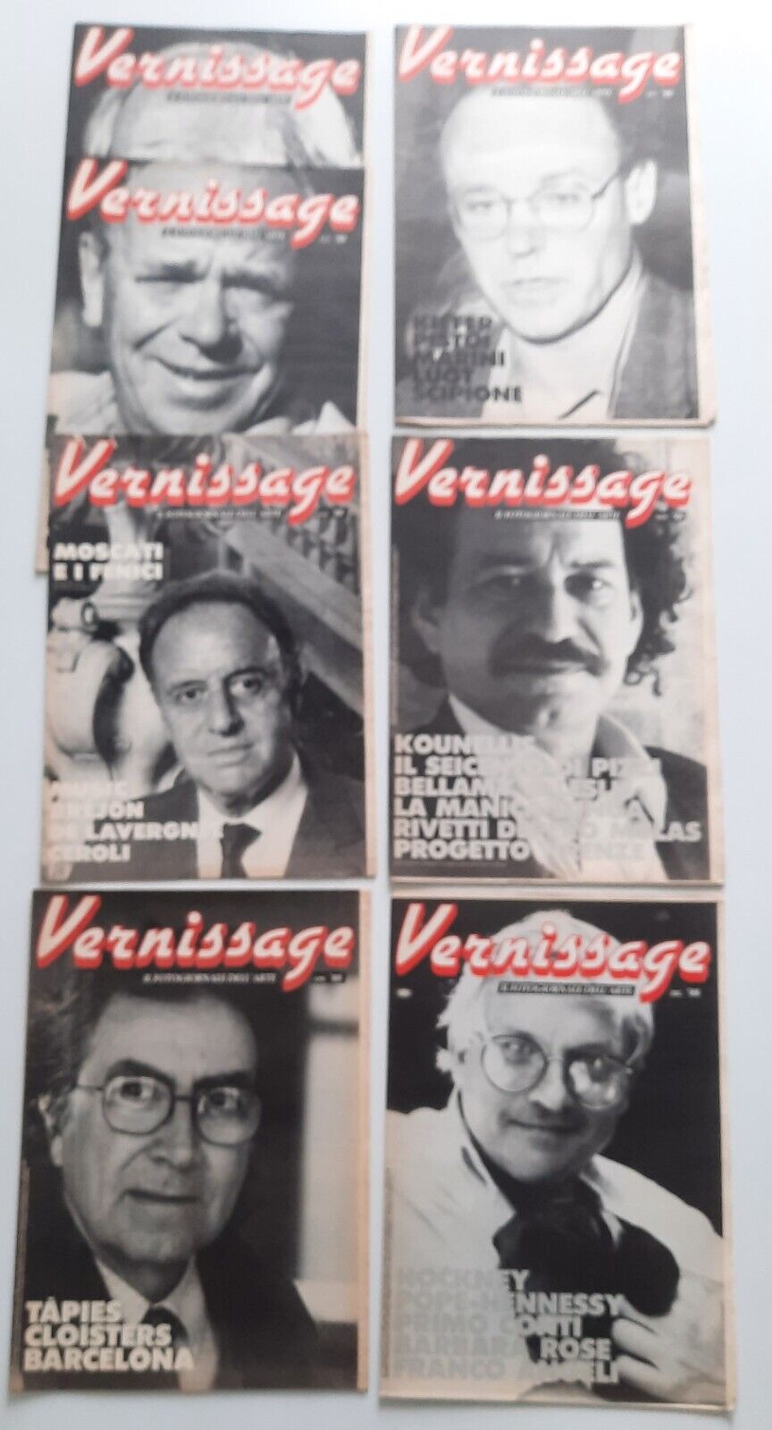 VERNISSAGE FOTOGIORNALE DELL'ARTE ANNATA 1988 7 NUMERI MOORE KOUNELLIS HOCKNEY