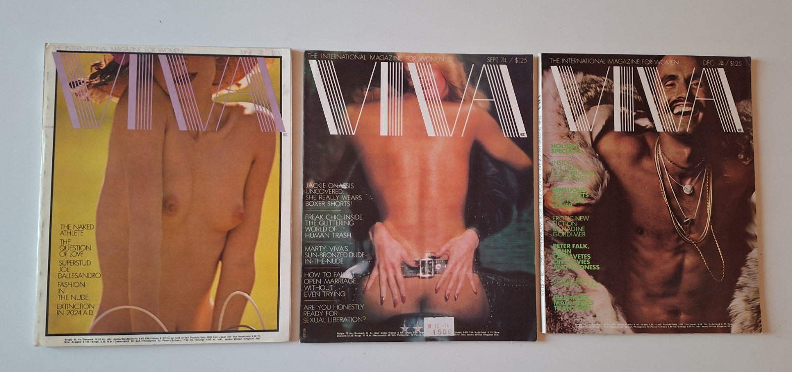 VIVA INTERNATIONAL MAGAZINE FOR WOMEN ANNATA 1974 3 NUMERI