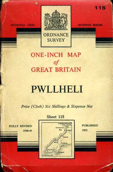 Pwllheli : One-Inch Map of Great Britain No 115 (cloth)