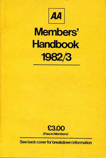 AA Members Handbook 1982/83