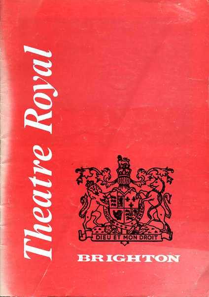 Programme, Theatre Royal Brighton : October 1976 : Once More …