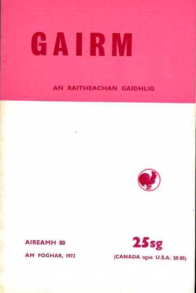 Gairm : An Raitheachan Gaidhlig : Autumn 1972 - No …