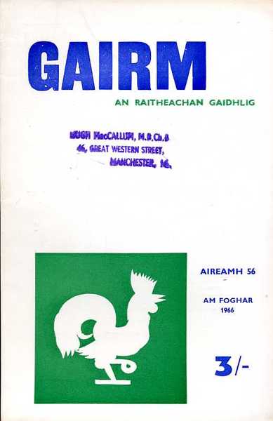 Gairm : An Raitheachan Gaidhlig : Autumn 1966 - No …