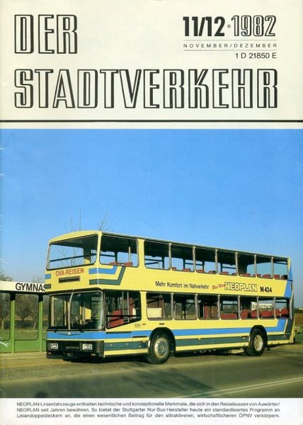 Der Stadtverkehr : November/December 1982 No 11/12