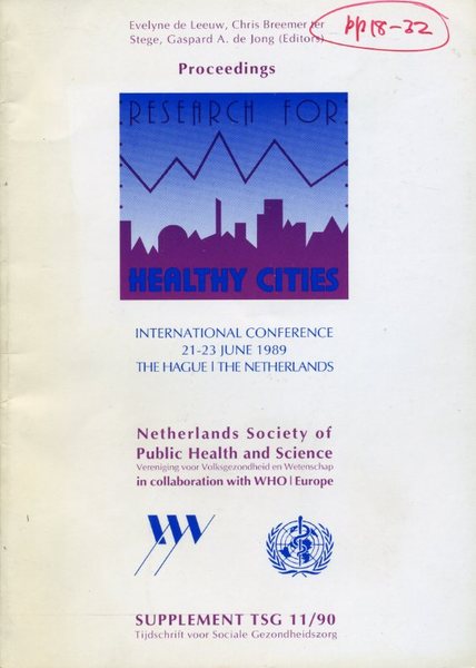 Research for Healthy Cities : International Conference 1989