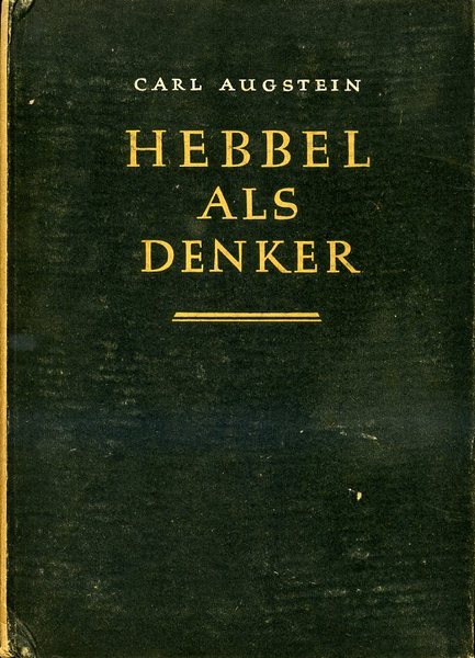 Hebbel Als Denker