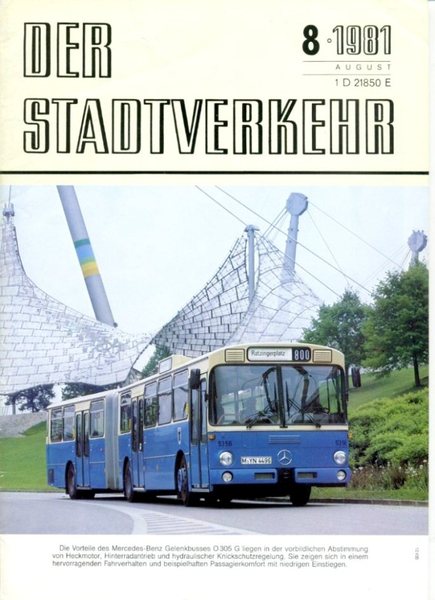 Der Stadtverkehr : August 1981 No 8