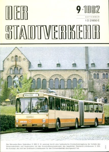 Der Stadtverkehr : September 1982 No 9