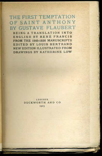 The First Temptation of Saint Anthony (Limited Edition)