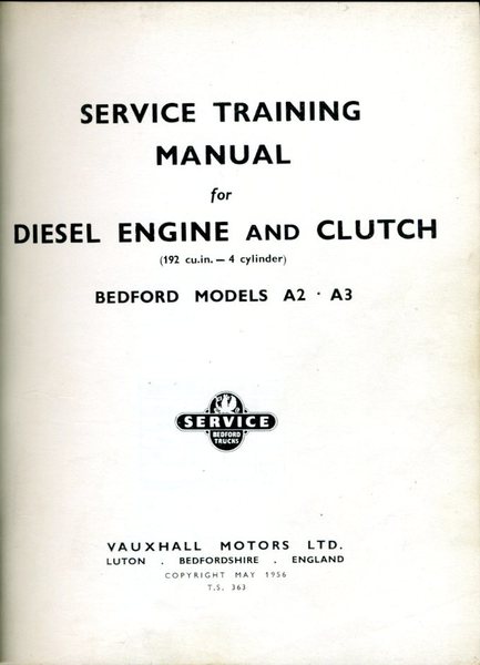 Bedford Models Service Training Manual for Diesel Engine and Clutch …