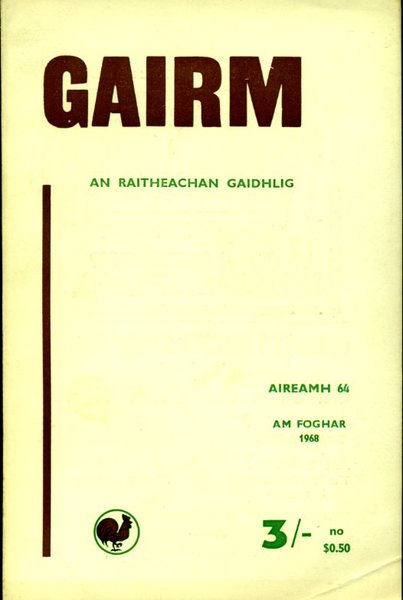 Gairm : An Raitheachan Gaidhlig : Autumn 1968 - No …