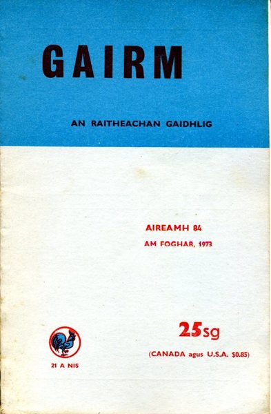 Gairm : An Raitheachan Gaidhlig : Autumn 1973 - No …