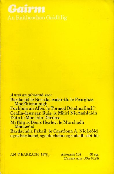 Gairm : An Raitheachan Gaidhlig : Spring 1978 - No …