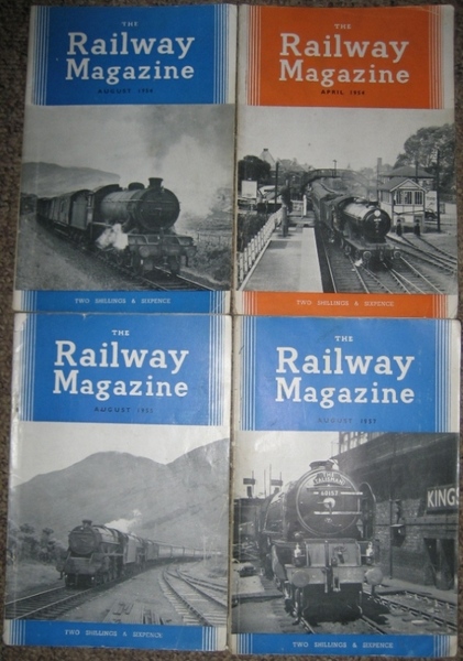 Railway Magazine 1954, 1955, 1957 (4 issues)