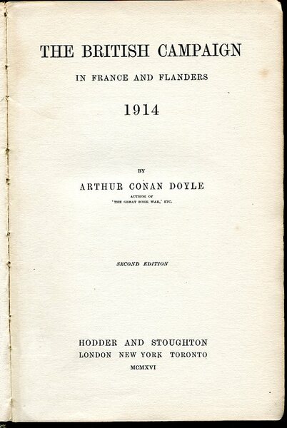 The British Campaign in France and Flanders 1914