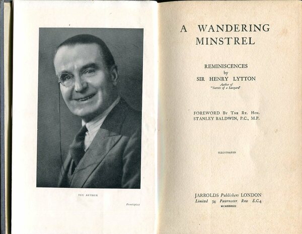 A Wandering Minstrel : Reminiscences