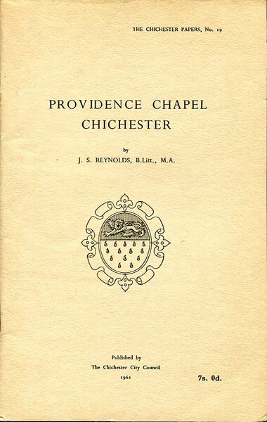 Providence Chapel, Chichester (Chichester papers no 19)