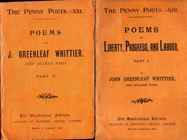 Poems of John Greenleaf Whittier Parts I & II - …