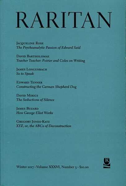 Raritan : A Quaterly Review : Winter 2017 - Vol …