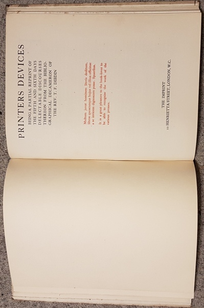 Printers Devices : Being a Partial Reprint of the Fifth …