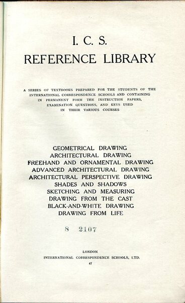 I. C. S. Reference Library : Drawing - Volume 47