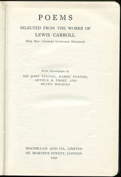 Poems Selected from the Works of Lewis Carroll