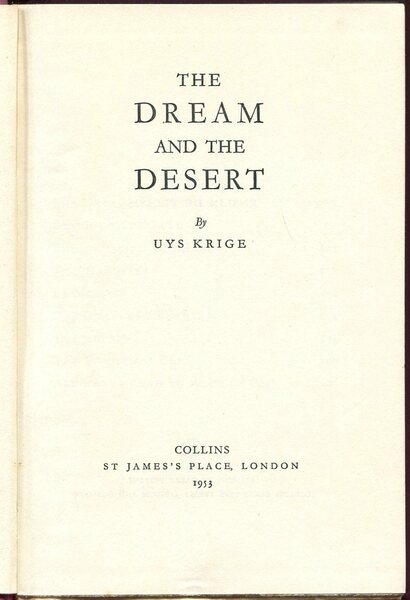 The Dream and the Desert