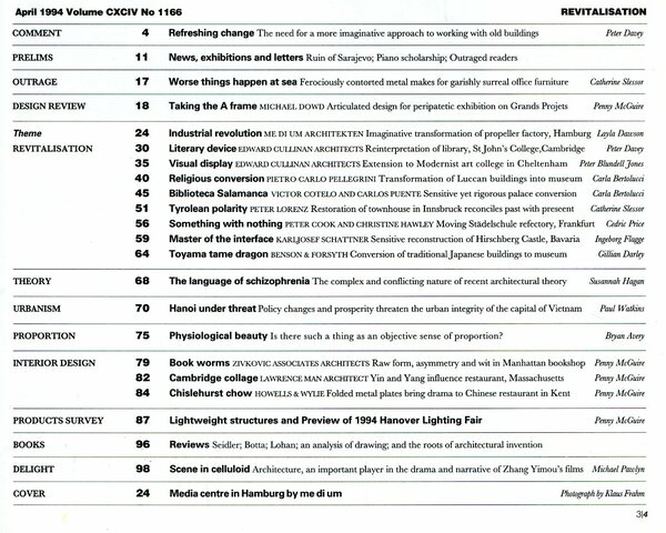 The Architectural Review No. 1166 April 1994