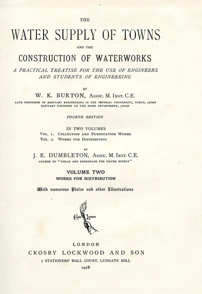 The Water Supply of Towns and the Construction of Waterworks …