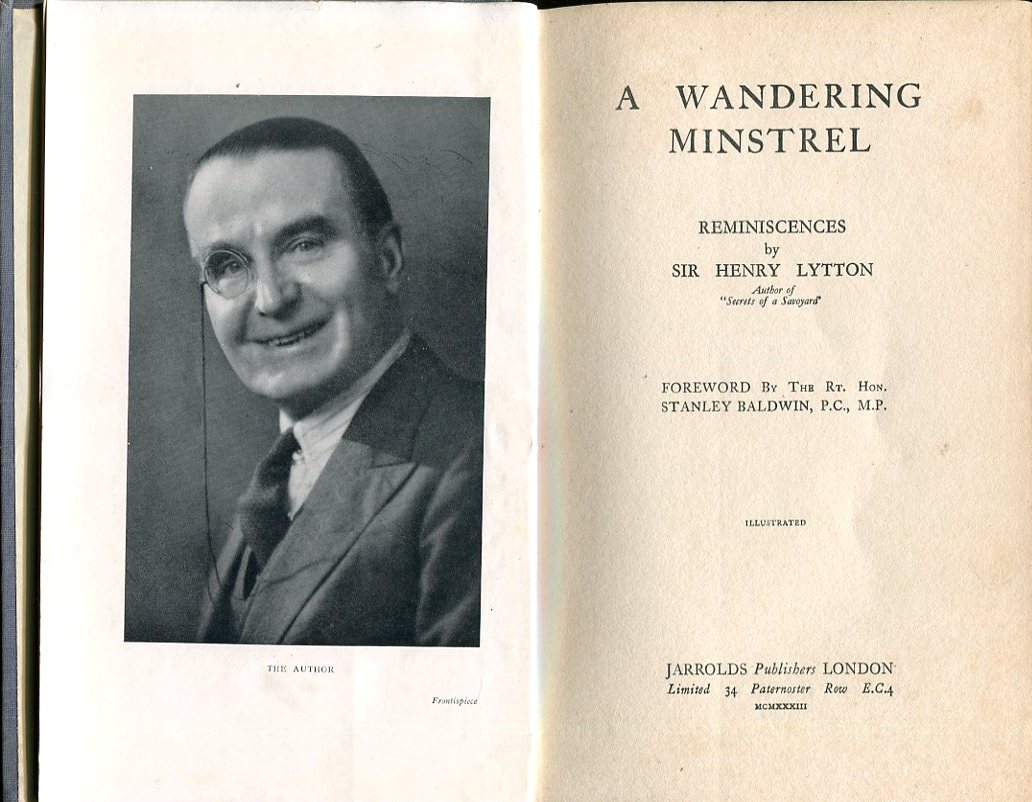 A Wandering Minstrel : Reminiscences