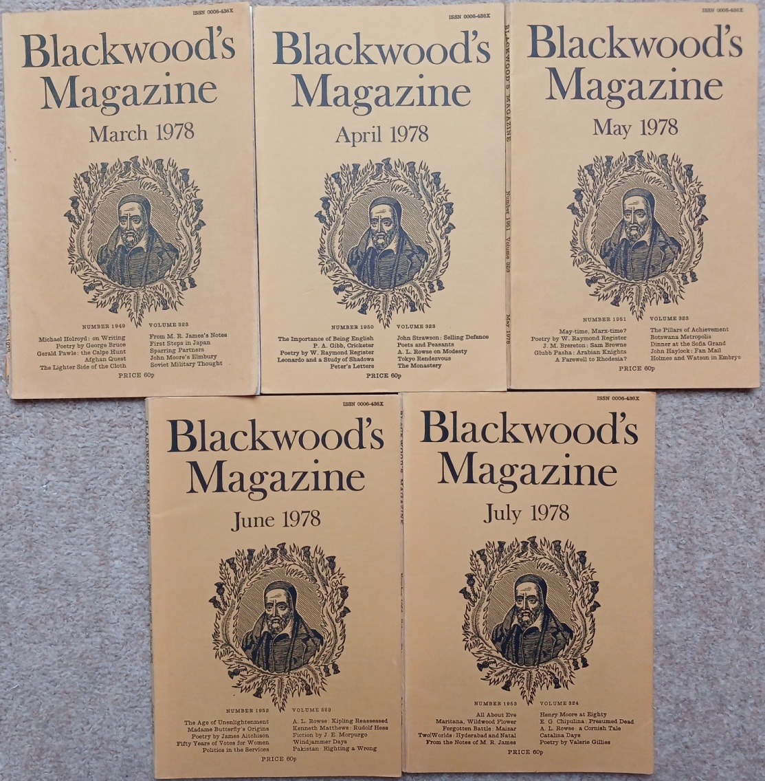 Blackwood's Magazine 1978 : Five Issues