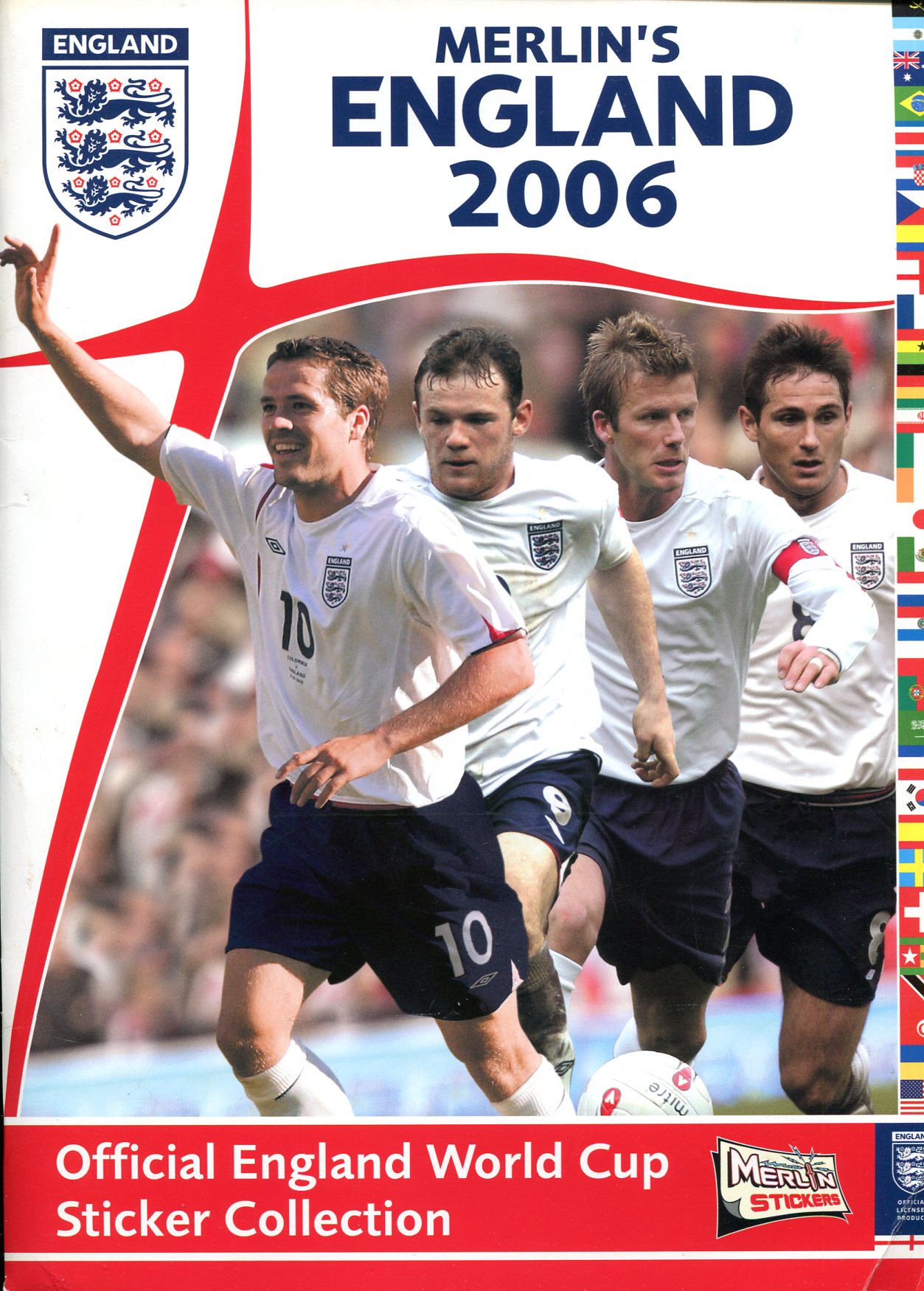 Complete Merlin's Official England 2006 World Cup Sticker Collection