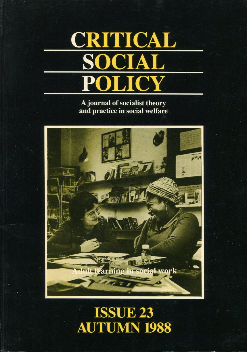 Critical Social Policy : Issue 23 - Autumn 1988