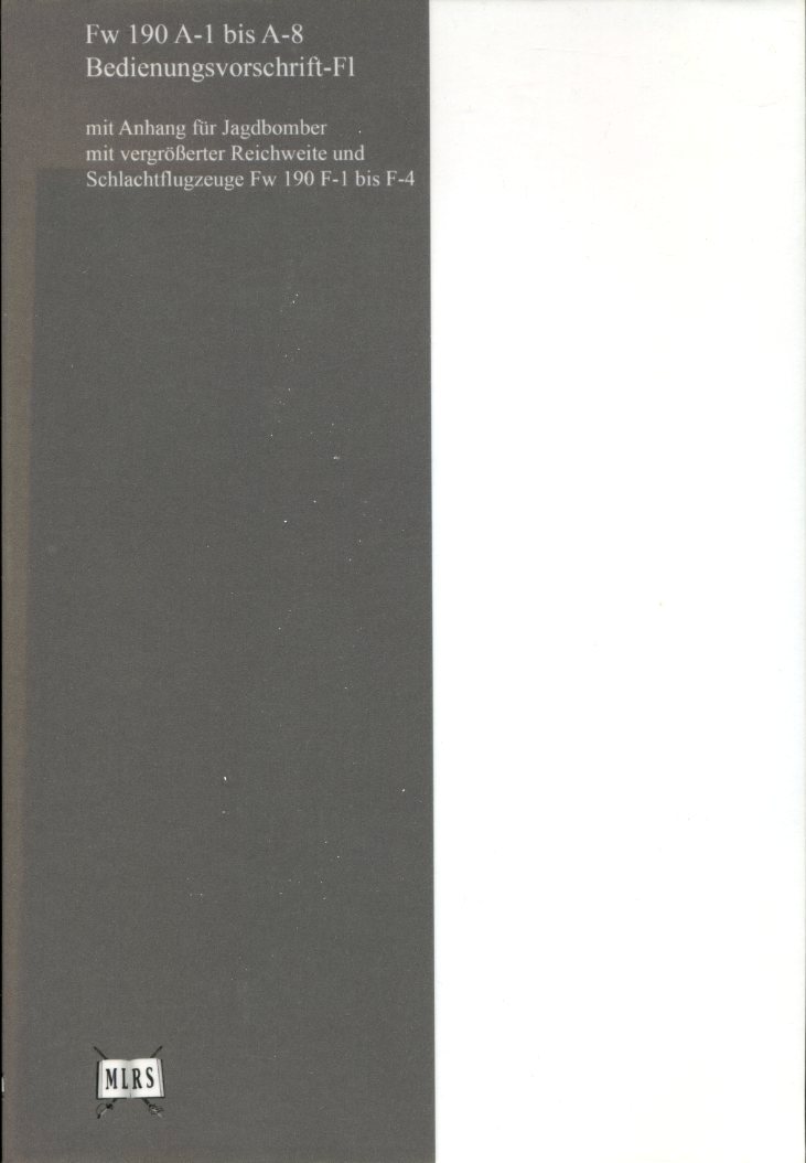 Fw 190 A-1 Bis A-8 (Bedienungsvorschrift-FI)