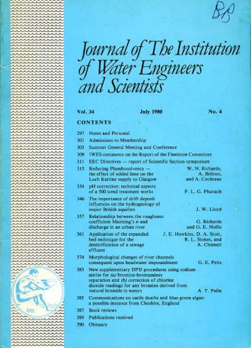 Journal of the Institution of Water Engineers and Scientists Vol …