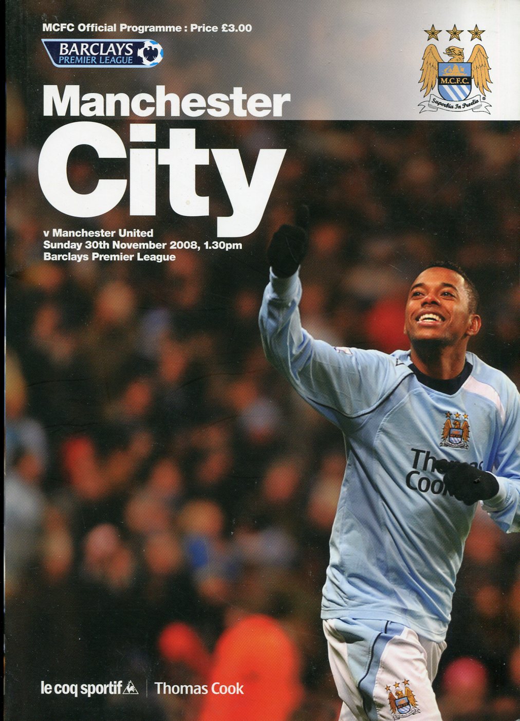 Manchester City v Manchester United : November 30th 2008 : …