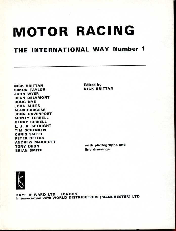 Motor Racing the International Way