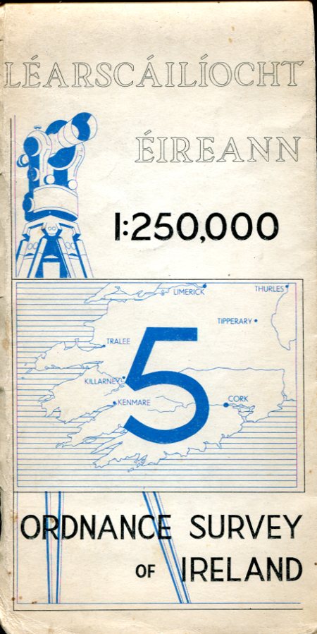 Ordnance Survey of Ireland 1:250,000 Sheet 5 South West