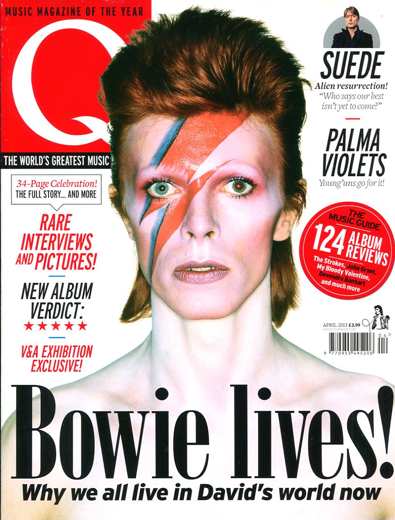 Q Music Magazine : April 2013 : Bowie on front …