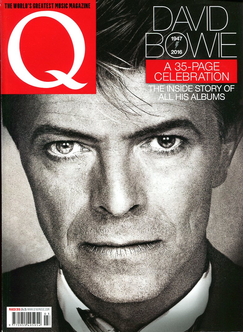 Q Music Magazine : March 2016 : Bowie on front …