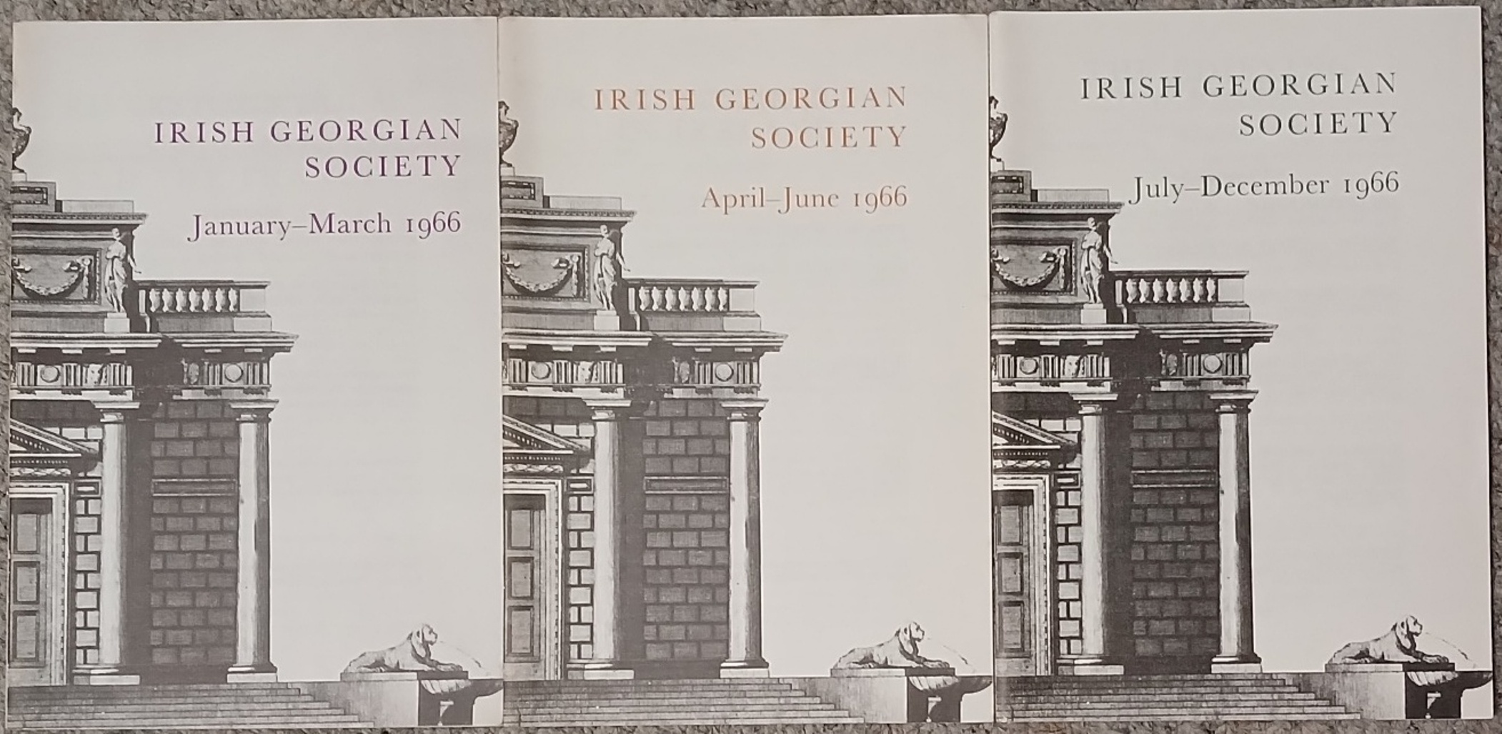 Quarterly Bulletin of the Irish Georgian Society 1966 (all year)
