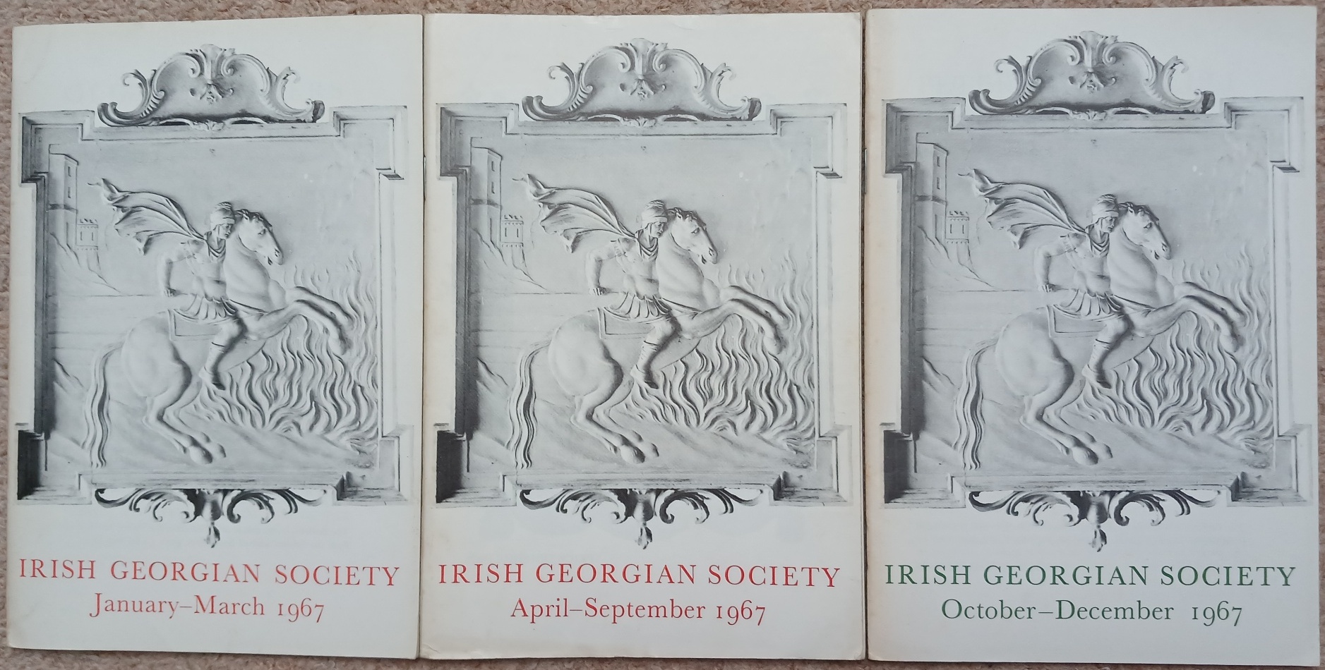 Quarterly Bulletin of the Irish Georgian Society 1967 (all year)