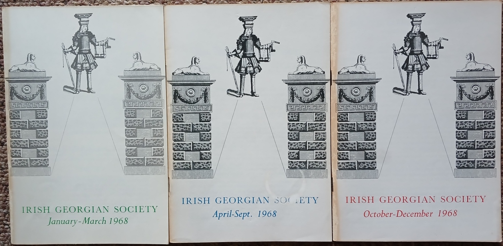Quarterly Bulletin of the Irish Georgian Society 1968 (all year)