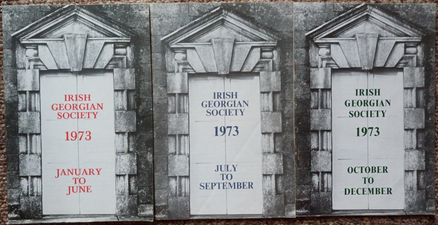 Quarterly Bulletin of the Irish Georgian Society 1973 (all year)