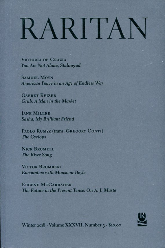 Raritan : A Quaterly Review : Winter 2018 - Vol …