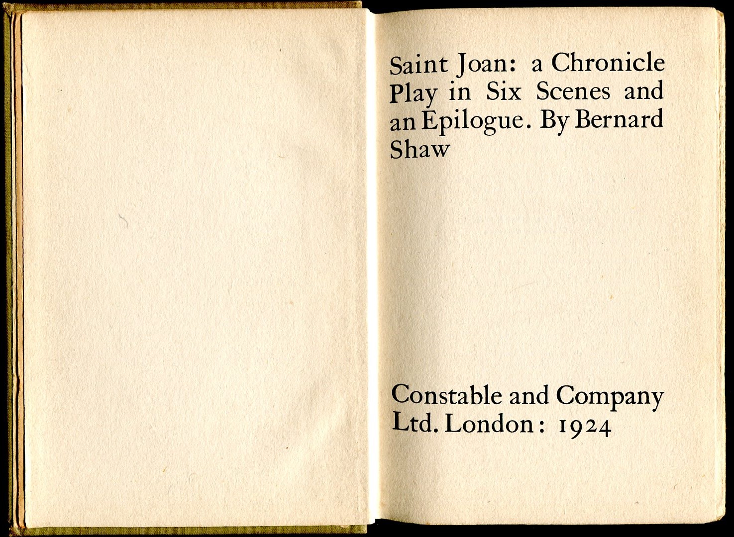 Saint Joan : a chronicle play in six scenes and …