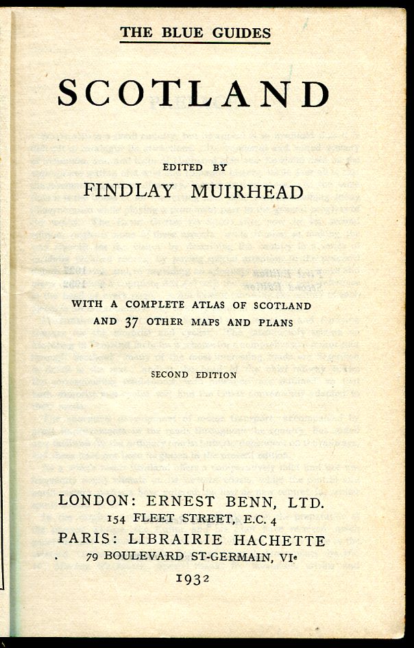 Scotland : The Blue Guides : 1932 Second Edition