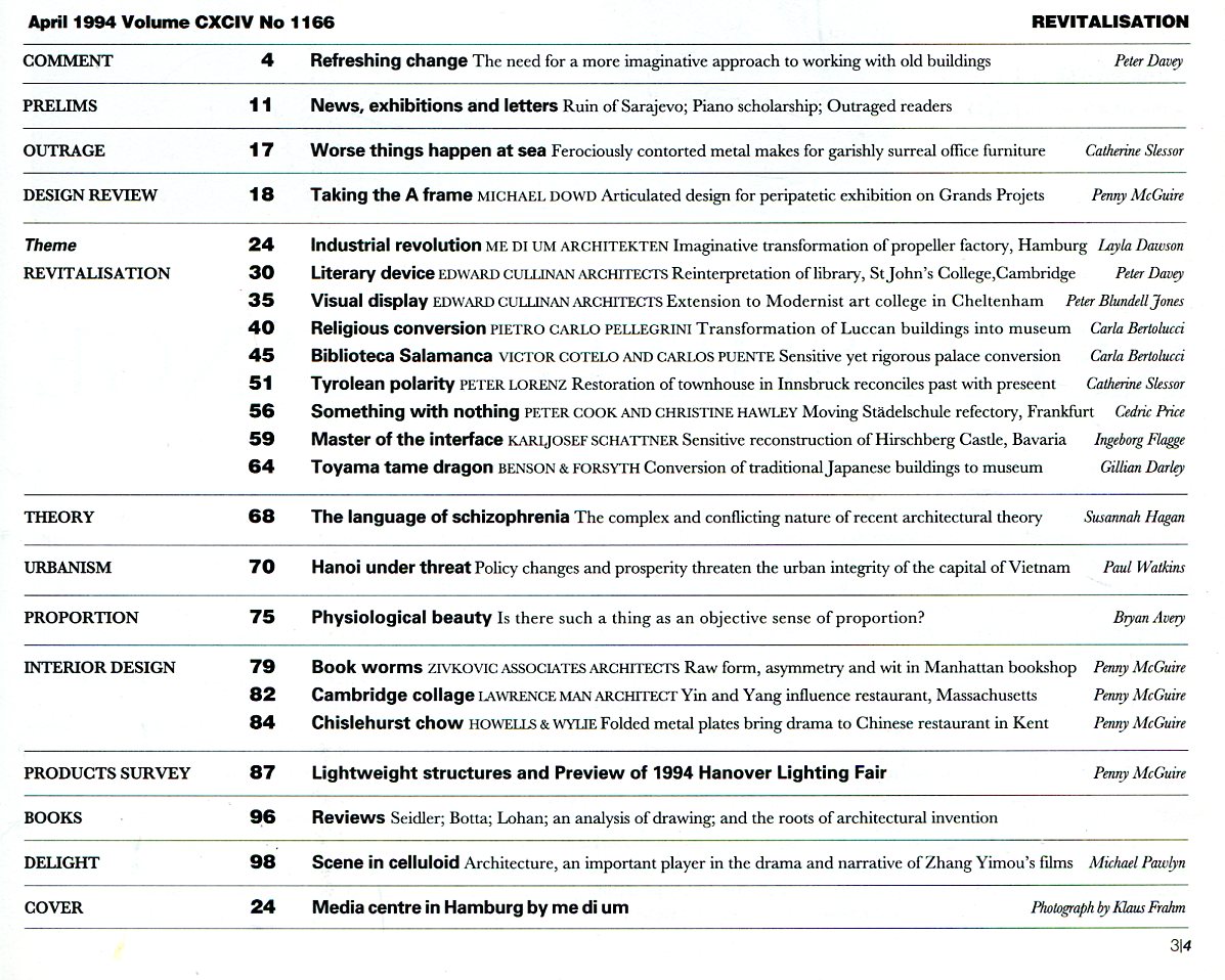 The Architectural Review No. 1166 April 1994